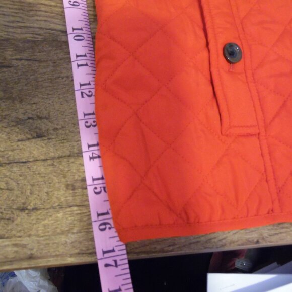 J.Jill Red Quilted Ladies Vest Ladies L Button close and 2 button close pockets - Picture 6 of 10